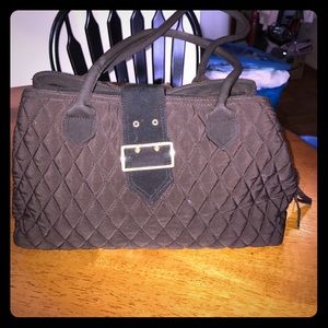 Vera Bradley Espresso Microfiber Quilted Purse